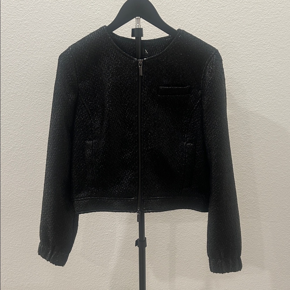 Armani Exchange Textured Black Blazer